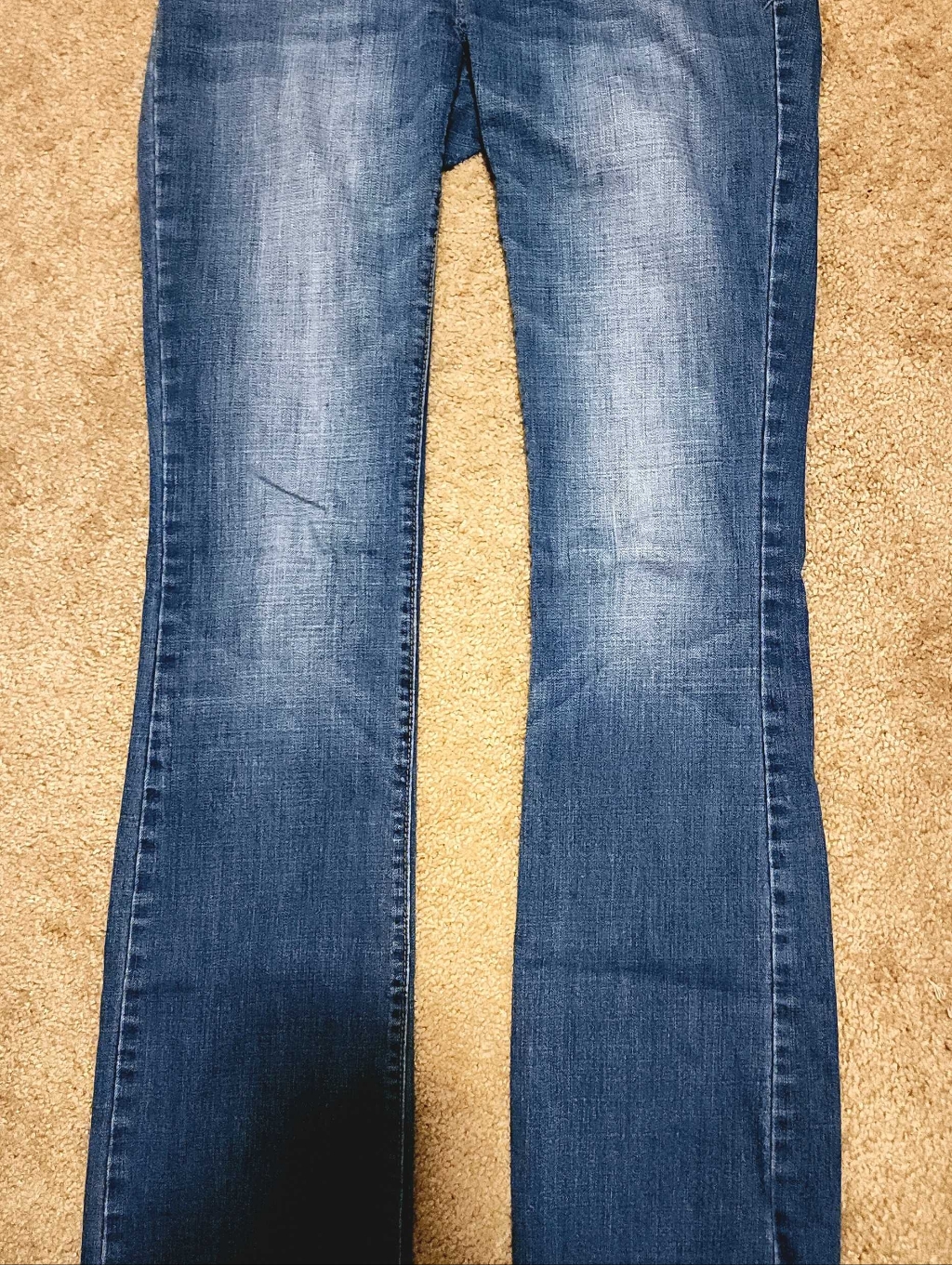 Womens Medium Blue Denim Jeans  Lowrise